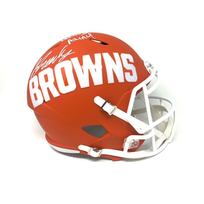 Greedy Williams Signed Cleveland Browns Full Size AMP SPEED Replica Helmet with "Dawg Pound"