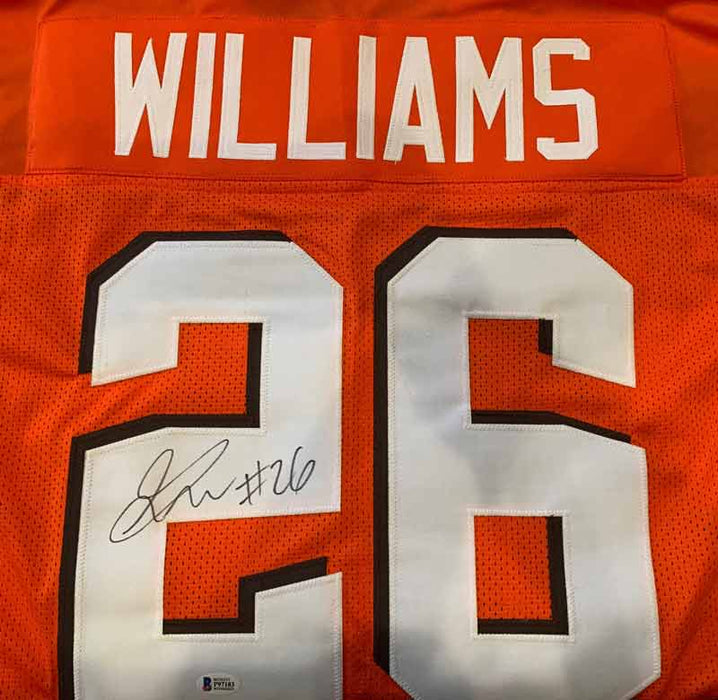 Greedy Williams Signed Orange Football Jersey