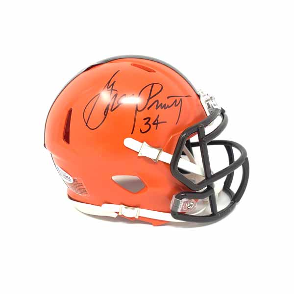 Greg Pruitt Signed Cleveland Browns Speed Mini Helmet