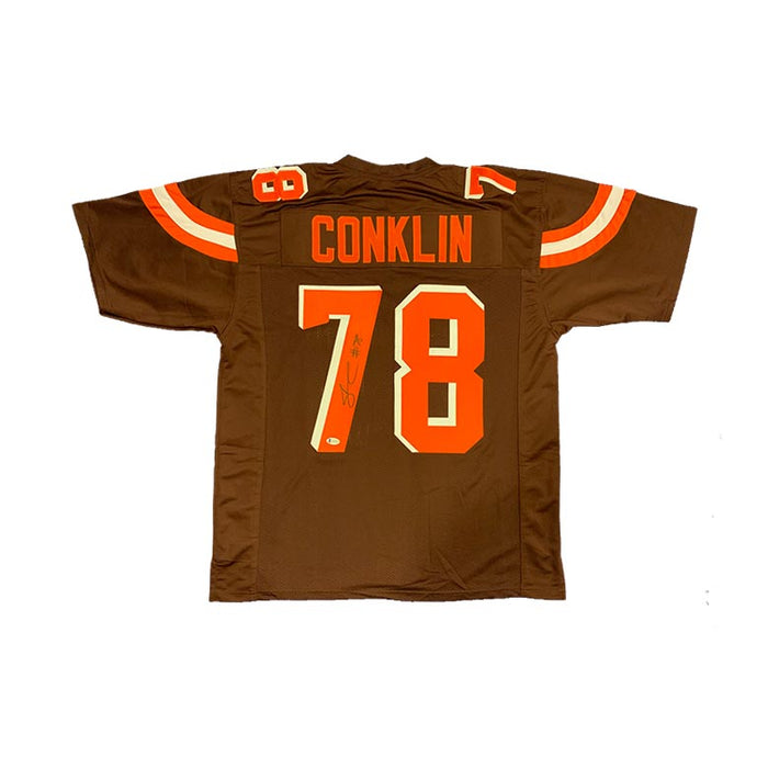 Jack Conklin Signed Custom Brown Jersey (Curved Stripes)
