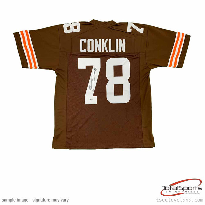 Jack Conklin Signed Custom Brown Jersey