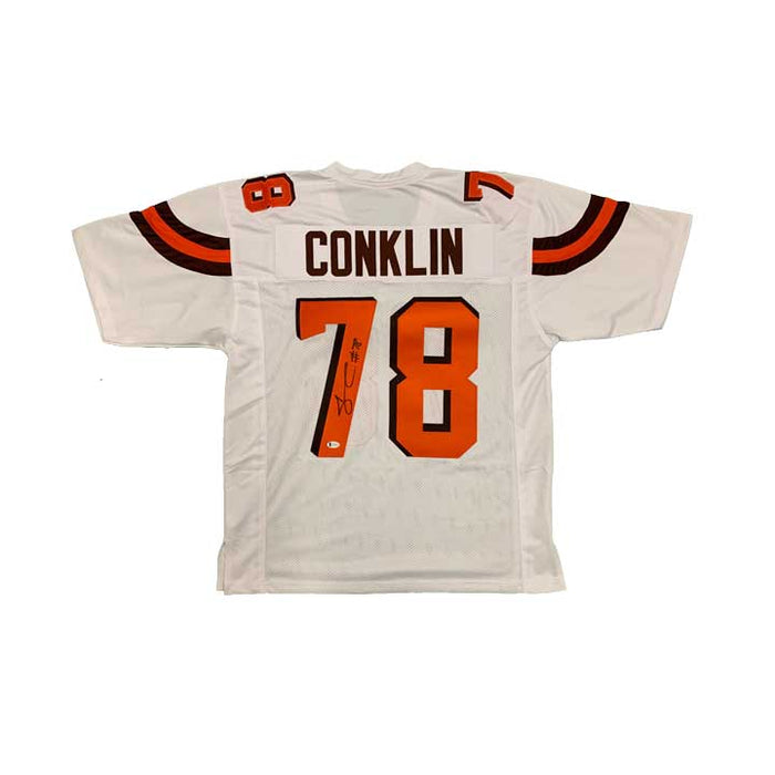 Jack Conklin Signed Custom White Jersey (Curved Stripes)