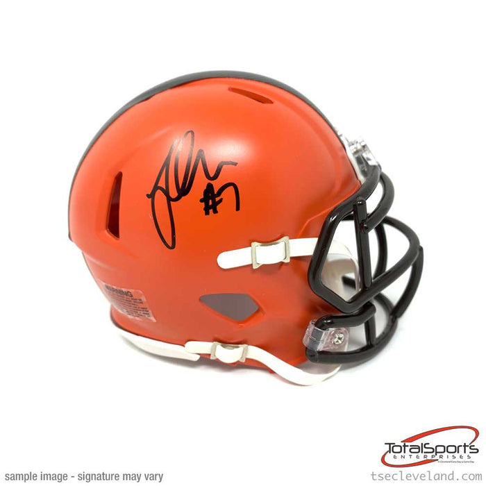 Jamie Gillan Signed Cleveland Browns Speed Mini Helmet