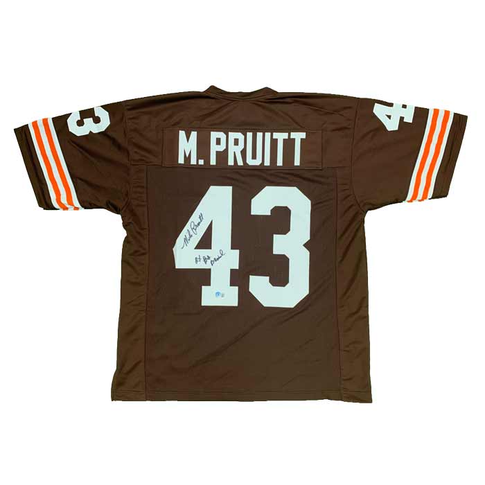 Mike Pruitt Signed Custom Brown Jersey with 2X Pro Bowl