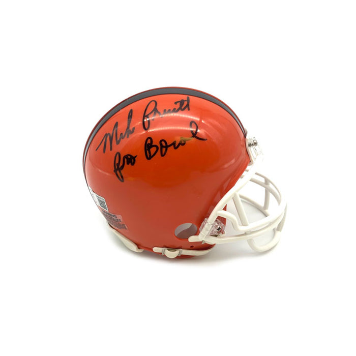 Mike Pruitt Signed Cleveland Browns Throwback Mini Helmet with Pro Bowl