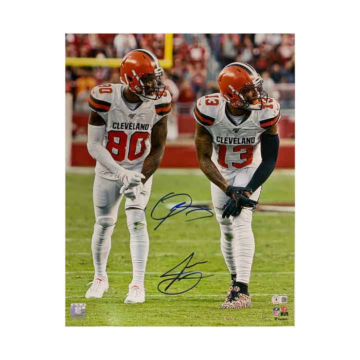 OBJ and Jarvis Landry Dual Signed Ready 16x20 Photo